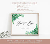 Tropical Custom Sign Template | Tropical Baby Shower Sign