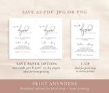 Editable Elopement Party Invite Template | Minimal Calligraphy