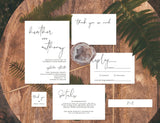 Minimal Wedding Invitation Suite Template | Minimalist Wedding Invite