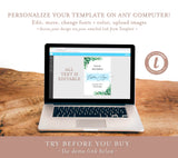 Tropical Custom Sign Template | Tropical Baby Shower Sign