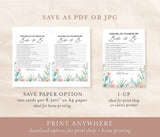Fiesta Bridal Trivia Editable Game | Succulent Desert Cactus, Customizable Self-Editing Template