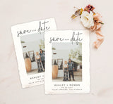 Editable Photo Save the Date Template | Save the Date with Pictures Template 