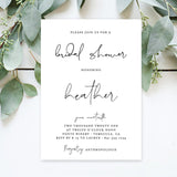Minimal Bridal Shower Editable Invitation Template | Bohemian Bridal Shower Invite