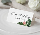 Tropical Wedding Place Cards | Escort Seating Card