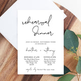 Minimal Rehearsal Dinner Editable Invitation Template | Wedding Rehearsal Invite