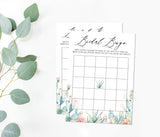 Succulent Bridal Bingo Editable Game | Printable Desert Cactus, Customizable Self-Editing Template