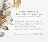 Printable Guest Book Sign Eucalyptus Watercolor Baby Shower | Greenery Leaves, Please Sign The Guest Book