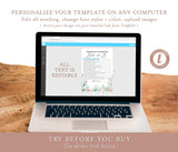 Fiesta Bridal Trivia Editable Game | Succulent Desert Cactus, Customizable Self-Editing Template