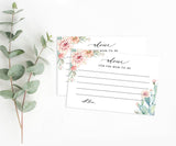 Editable Advice Card Template | Well Wishes for Bride & Groom