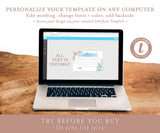 Editable Advice Card Template | Well Wishes for Bride & Groom