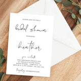 Minimal Bridal Shower Editable Invitation Template | Bohemian Bridal Shower Invite