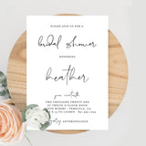 Minimal Bridal Shower Editable Invitation Template | Bohemian Bridal Shower Invite
