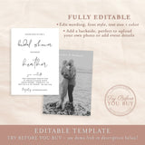 Minimal Bridal Shower Editable Invitation Template | Bohemian Bridal Shower Invite