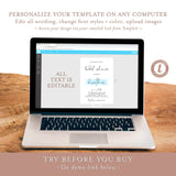 Minimal Bridal Shower Editable Invitation Template | Bohemian Bridal Shower Invite