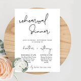 Minimal Rehearsal Dinner Editable Invitation Template | Wedding Rehearsal Invite