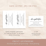 Minimalist Rehearsal Dinner Invitation | The Night Before Invite