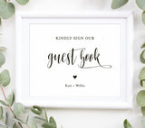 Editable Custom Wedding Sign Template | Minimal Wedding Sign