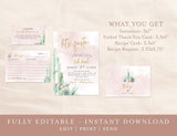 Fiesta Bridal Shower Invitation Template Bundle | Desert Bridal Shower