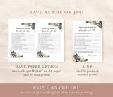 Tropical Bridal Trivia Editable Template | How Well Do You Know the Bride-to-Be Game