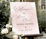 Blush Welcome Sign Editable Template | Blush Bridal Shower Welcome Poster 