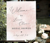 Blush Welcome Sign Editable Template | Blush Bridal Shower Welcome Poster