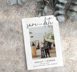 Editable Photo Save the Date Template | Save the Date with Pictures Template 