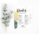 Tropical Bachelorette Drinking Game | Editable Drink If Game