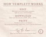 Modern Minimalist Wedding Invitation Template | Editable Wedding Invite