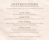 Modern Minimalist Wedding Invitation Template | Editable Wedding Invite