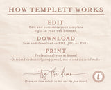 Pampas Grass Wedding Reception Invitation Template | Nothing Fancy, Just Love Invite