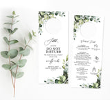 Greenery Door Hanger Wedding Sign | Editable Template