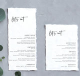 Minimal Wedding Menu Template | Modern Wedding Menu