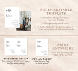 Minimal Wedding Invitation Suite Template | Editable Minimalist Wedding Invite