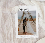 Photo Thank You Card Editable Template | Minimalist Wedding Thank You Card