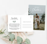 Christmas Postcard Editable Template | Editable Photo Christmas Card