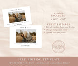 Editable Photo Save the Date Template | Minimalist Save the Date Template
