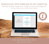 Editable Wedding Bar Sign Template | Minimalist Wedding Drinks Sign