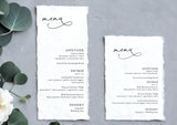 Minimal Wedding Menu Template | Modern Wedding Menu