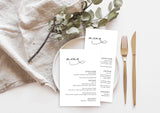 Minimal Wedding Menu Template | Modern Wedding Menu
