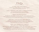 Holiday Photo Postcard Editable Template | Christmas Thank You Wedding Card