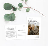 Christmas Postcard Editable Template | Editable Photo Christmas Card
