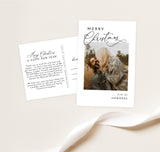 Christmas Postcard Editable Template | Editable Photo Christmas Card