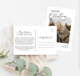 Christmas Postcard Editable Template | Editable Photo Christmas Card