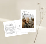 Christmas Postcard Editable Template | Editable Photo Christmas Card