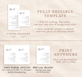 Minimal Wedding Menu Template | Modern Wedding Menu