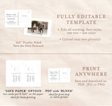 Photo Save the Date Postcard Template | Save the Date with Pictures Template