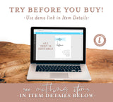 Minimal Wedding Invitation Suite Template | Editable Minimalist Wedding Invite