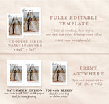 Photo Thank You Card Editable Template | Minimalist Wedding Thank You Card