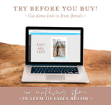 Photo Thank You Card Editable Template | Minimalist Wedding Thank You Card