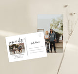 Photo Save the Date Postcard Template | Save the Date with Pictures Template